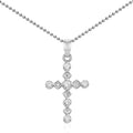 14K Gold Plated Cross Pendant Necklaces for Women Trendy, Dainty Choker CZ Cross Necklace Non Tarnish,Simple Tiny Cross Necklace for Jewelry Gifts - style: Cubic Cross-Platinum