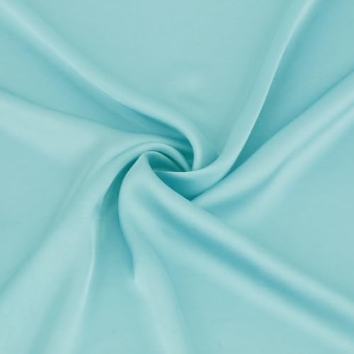 vimate Head Scarf for Women Hair 27'' Square Satin Silk Feeling Bnadana Neck Scarf Handbag Accessories Etc - color: C106#. Light Blue