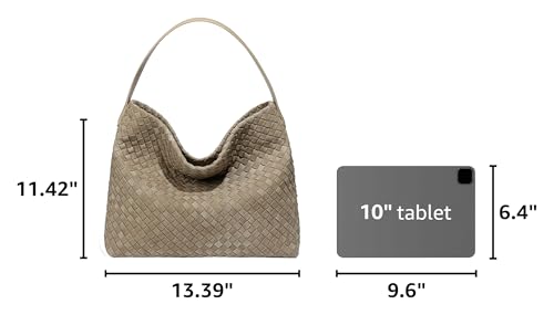 Slouchy Suede Woven Hobo Bags Women Trendy Suede Purse Crossbody Crescent Shoulder Satchel Bag Top Handle Tote Handbag | Slouchy - color: Grass Green