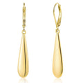 Silver Long Teardrop Dangle Earrings for Women, 14K Gold Plated Hypoallergenic Drop Leverback Earrings, Trendy Long Teardrop Dangle Earings for Jewelry Gifts - color: A-14K Gold