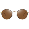 MEETSUN Round Polarized Sunglasses for Women Men Classic Retro Metal Frame Sun Glasses UV Protection - color: Leopard/Brown
