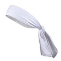 Headbands Tie on Headband for Women Men Running Athletic Hair Head Band Elastic Sports Sweat Basketball Sweatband Stetchy Yoga Workout Sweatbands Adjustable Non-Slip Moisture Wicking - color: White