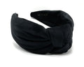 Chunky Black Velvet 2.5 Inches Thick Knotted Headband for Women Headbands Women Girls Trendy, Womens Headbands are Head band for Women's Hair, Cute Top Knot Fashion Designer - color: Chunky Black