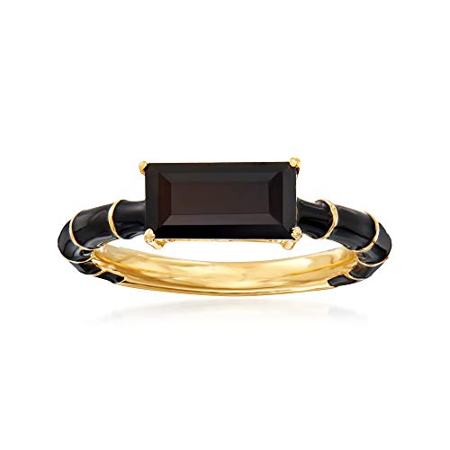 Ross-Simons Gemstone and Enamel Ring in 18kt Gold Over Sterling
