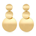 FAMARINE Gold Silver Disc Dangle Earrings for Women - style: style A