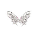 Gold Ear Cuff Earrings for Women Non Piercing 14K Gold Plated/Silver Cuff Clip On Cartilage Hoop Shining Cubic Zirconia Twisted Chain Ear Clip On Earring for Women Chunky Ear Cuffs Earrings - color: Pink-Butterfly