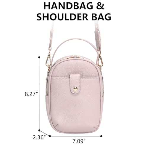 Vegan Leather Crossbody Bag for Women, Multi Compartment Lightweight Shoulder Purse, Casual Daily Crossbody Bag - color: Elephant Gray