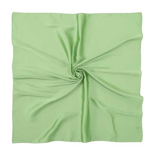 RIIQIICHY 35 Inch Head Scarf for Women Hair Scarf Like Silk Scarf Square Scarf Bandanas for Women - color: Light Geen