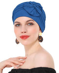 Chemo Headwear for Women Cancer Patients Lightweight Head Coverings for Hair Loss Seasonal - color: Blue