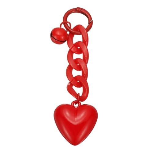 PATIKIL Cute Heart Keychain for Women, Heart Purse Charm Bag Charm Accessories for Handbag Car Purse Backpack - color: Red