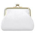 Coin Purse, Small PU Leather Change Purse, Coin Wallet with Clasp, Car Change Holder Pouch for Woman Men Kids Girls, White - color: White