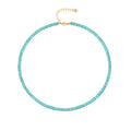 CANEVINKA Bohemian Beaded Choker Necklace 18K Gold Plated Bead Pendant Necklace Vintage Handmade Jewelry for Women - style: green-blue