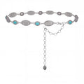 Montana West Rustic Couture's Large Western Concho Metal Belts for Women Cowgirl - color: Amazon Jade Turquoise