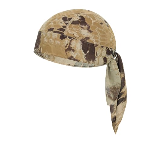 PURFUN Men Women Breathable Cycling Bandana Headscarf Adjustable Sweat Wicking Quick Dry Mesh Head Scarf Wrap Liner Skull Cap - color: 3pcs/Camo