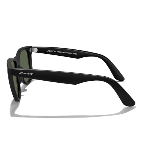MERRY'S Classic Square Shape Polarized Sunglasses for Womens Mens Retro Designer UV400 Sun Glasses S6140 - color: Matte Black Frame/G15 Lens