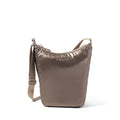 Baggallini Swift Mini Crossbody Bag for Women - 4.5x7 Small Travel Purse with Crossbody Strap and RFID - color: Copper Metallic
