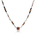 Y-Shaped Chain for Women Irregular Y2k Bead Leaf Retro Forest Green Necklace Versatile Vacation Style