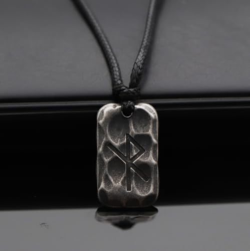 Ankiyabe Stainless Steel Norse Viking Rune Pendant with Adjustable Braided Rope Good Luck/Love/Strenght/Health Viking Symbol Necklace for Men Women - color: SAFE TRAVELS
