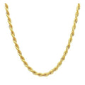 14K Yellow Solid Gold 1.5mm、2mm、3.2mm and 4.2mm Twisted Rope Chain Necklace, Ideal Gift for Women And Men(Lengths from 16 to 36 Inches) - size: 24inch