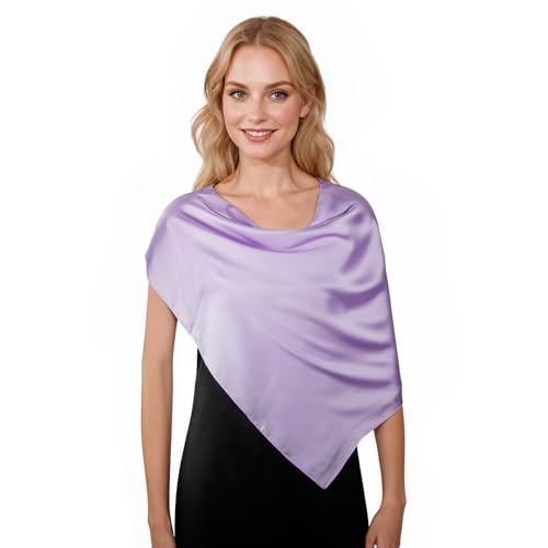 RIIQIICHY 35 Inch Head Scarf for Women Hair Scarf Like Silk Scarf Square Scarf Bandanas for Women - color: Purple