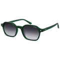 SOJOS Retro Square Polarized Sunglasses Womens Men Trendy 70s Thin Slim Shades Sunnies SJ2674 - color: Green Frame Grey Gradinglens