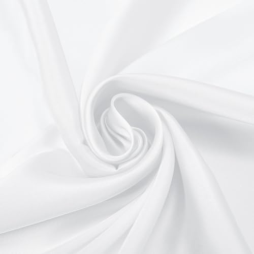 RIIQIICHY 35 Inch Head Scarf for Women Hair Scarf Like Silk Scarf Square Scarf Bandanas for Women - color: White