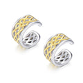 CHIC & ARTSY 925 Sterling Silver Ear Cuffs for Women, Non Piercing Clip On Cartilage Cuffs, Adjustable Fake Conch & Helix Earrings, Gold Plated & Oxidized Various Styles - color: ear cuff #13