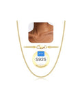 Jewlpire 1.5mm 2mm 2.5mm Snake Chain 18k Gold Plated 925 Sterling Silver Chain Necklace for Women, Smooth Sturdy Hypoallergenic, 16 18 20 22 24 Inch - color: 2.5mm-18K Gold Plated, size: 18 Inches (Women's Average Length)