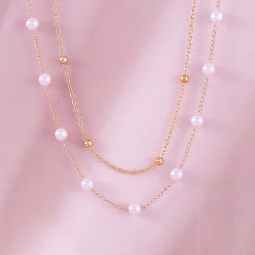 Layered Beads Waist Chain Gold/Silver Sun Belly Chain Bikini Body Chain Women Adjustable Beach Waist Jewelry Accessories - size: Large, style: Gold Pearl