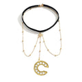 Letter Initial Leg Chain Thigh Jewelry for Women Summer Beach Bead Leg Chain Name Elegant Elastic Body Chain Jewelry - color: C