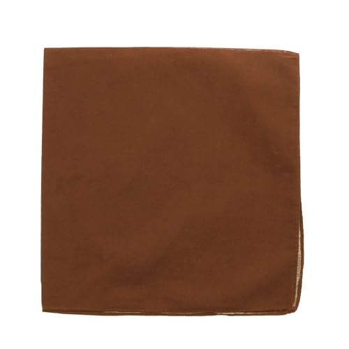 Motique Accessories Solid Color Bandana - color: Brown