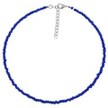 PINK TOWN Colorful Beaded Necklace Bohemian Rice Beads Choker Handmade Summer Beach Necklace for Women - color: Royalblue