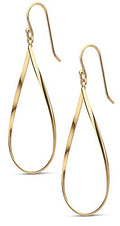 MILLA Teardrop Earrings - Designer Silver Statement Earrings or Gold Dangle Earrings for Women Trendy Upscale Dangly Earrings - color: Teardrop / 14K Gold Plated