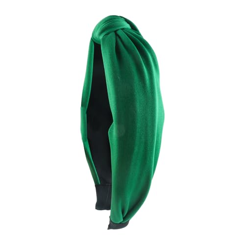Green Knotted Headbands for Women Wide Knot Hair Bands Girls Hair Accessories for Christmas Birthday Party Supplies - color: Green