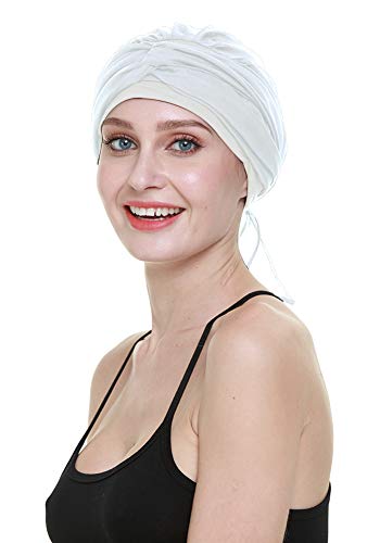 Chemo Headwear Turbans for Women Long Hair Head Scarf Headwraps Cancer Hats - color: Black Flower