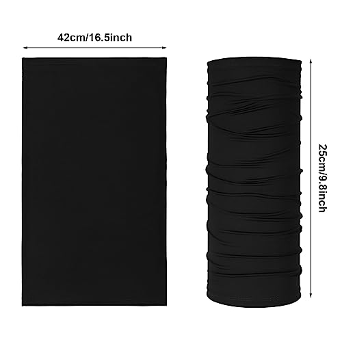 Geyoga 6 Pieces Summer UV Protection Cooling Neck Gaiter Face Clothing Neck Gaiter Mask Scarf Sunscreen Breathable Bandana - color: Black