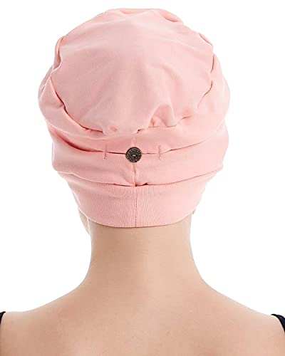 osvyo Cotton Chemo Turbans for Women Cancer Hairloss hat - Cotton Lightweight Headwear Sealed Packaging - color: Cotton Hot Pink