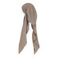 Pretied Head Scarves for Women Featuring Lightweight Crimped Material and Attractive - color: Solid Beige