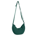 Nylon Crescent Crossbody Bag for Women Purses Trendy Men,Small Travel Sling Bag Hobo - color: Dark Green, size: Small