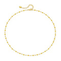 Beaded Choker Necklaces for Women 18k Gold Plated Dainty Gold Choker Necklaces for Women - style: yellow choker