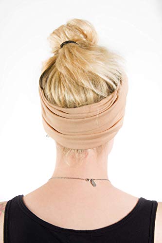 Twist Headband Extra Wide Scrunch Turban (Medium Tan) - color: Medium Tan
