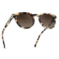 WearMe Pro Round Polarized Sunglasses for Women - Retro Classic UV400 Protection for Driving & Everyday Wear - color: Beige Tortoise / Brown Gradient Lens