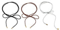 TeeYee Waist Belt Woven Knitted Rope/Chain PU leather 3 Pieces Tassel Rope Skinny Belt - color: 019blackcoffeesilver
