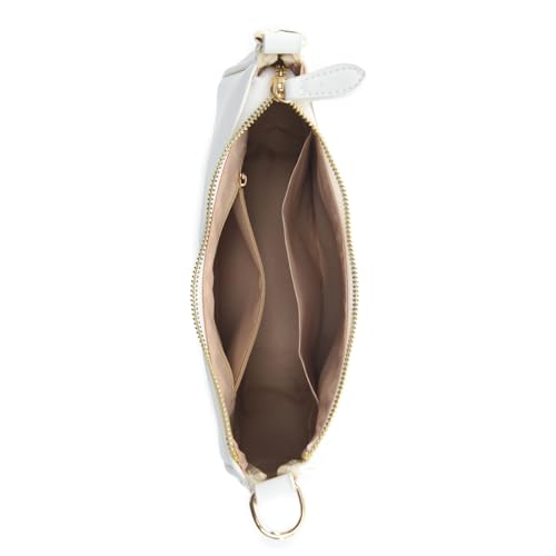 Shoulder Bag for Women with 2 Removable Straps and Zipper Closure Crossbody Bags Clutch Tote HandBags Purses | with 2 Removable Straps - color: Beige