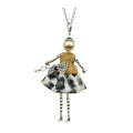 Crystal Paris Doll Necklace for Women, Handmade Cute Dress Long Chain Pendant Necklace Prom Costume Jewelry - style: 19