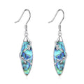 TIGER RIDER Abalone Shell 925 Sterling Silver Dangle Earrings Lightweight Filigree Dangle Drop Earrings for Women - style: Raindrop abalone