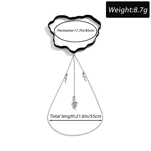 Boho Snake Leg Chain Silver Serpent Thigh Garter Sexy Stretch Body Chain Beach Bikini Rave Party Prom Jewelry Accessory for Women Girls