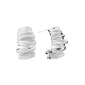 Amazon Essentials Plated Tailored Hoop Earrings - color: Silver, size: L: 0.79" X W: 0.47"