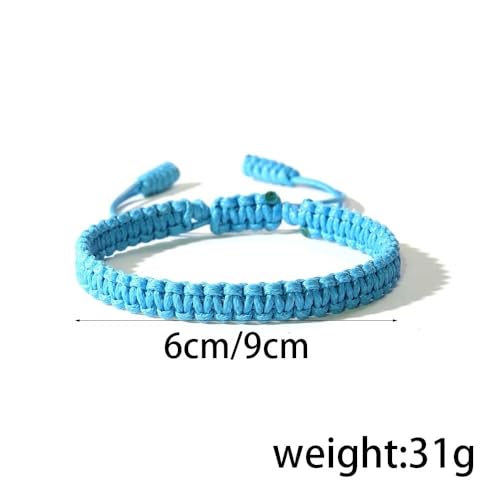 Blue Drop Boho Surfer Bracelets Handmade Knitted String Rope Braided Adjustable Summer Friendship Yoga Kabbalah Protection Lucky Friendship Bracelets For Couple Women Men Waterproof Beach Jewelry - color: Purple