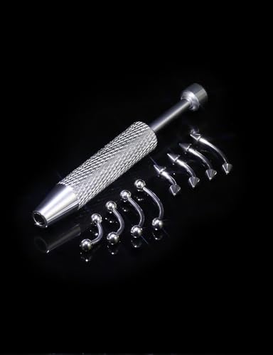 16G 14G 12G Eyebrow Piercing Jewelry Set for Women Men, Surgical Steel Mixed Size Hypoallergenic Rook Piercing Jewelry, Silver,6/8/10/12mm, 9Pcs